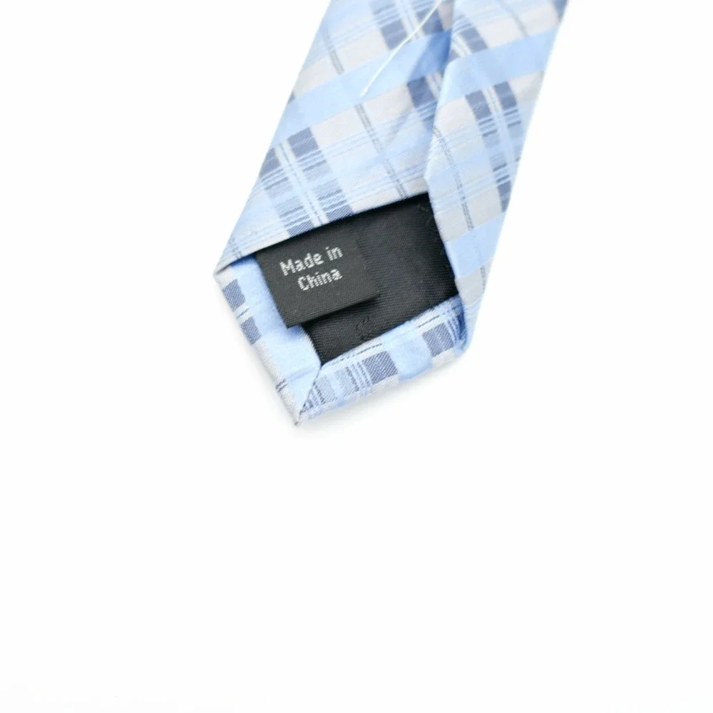 Calvin Klein Silk Tie Woven Blue‎ Plaid